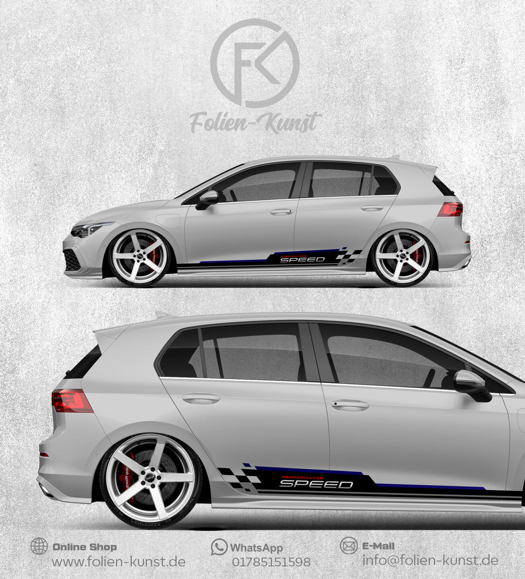 Sport Performance Seitenstreifen Digitaldruck Aufkleber Universal #390