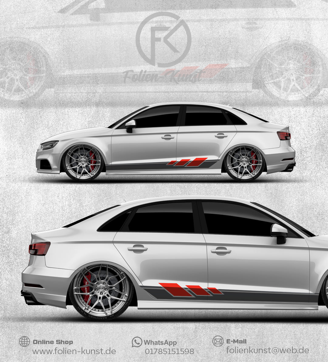 Tuning Seitenstreifen Folien Aufkleber Fahrzeug Styling #307