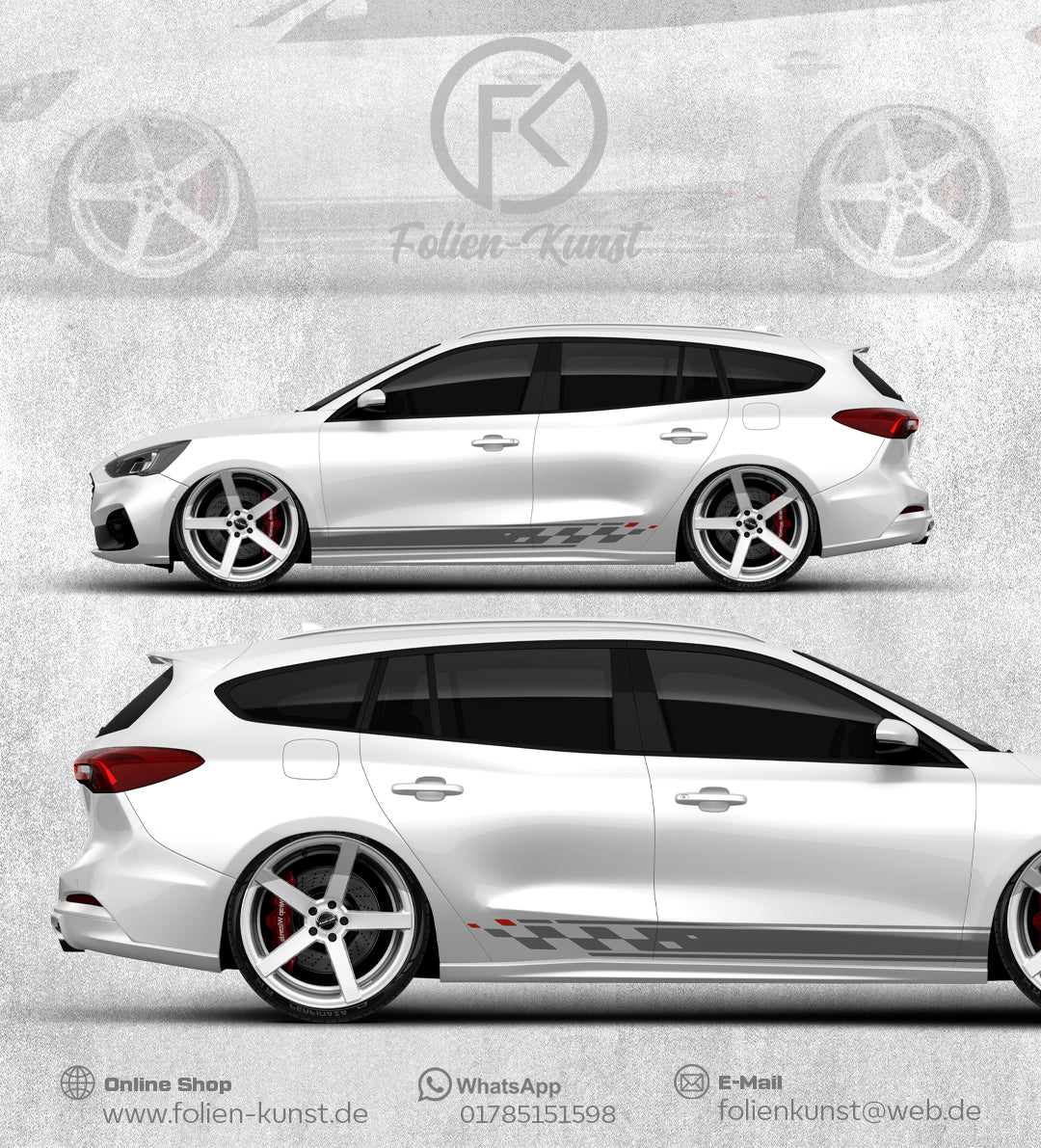 Auto Seitenstreifen Styling Dekor Tuning Aufkleber #294