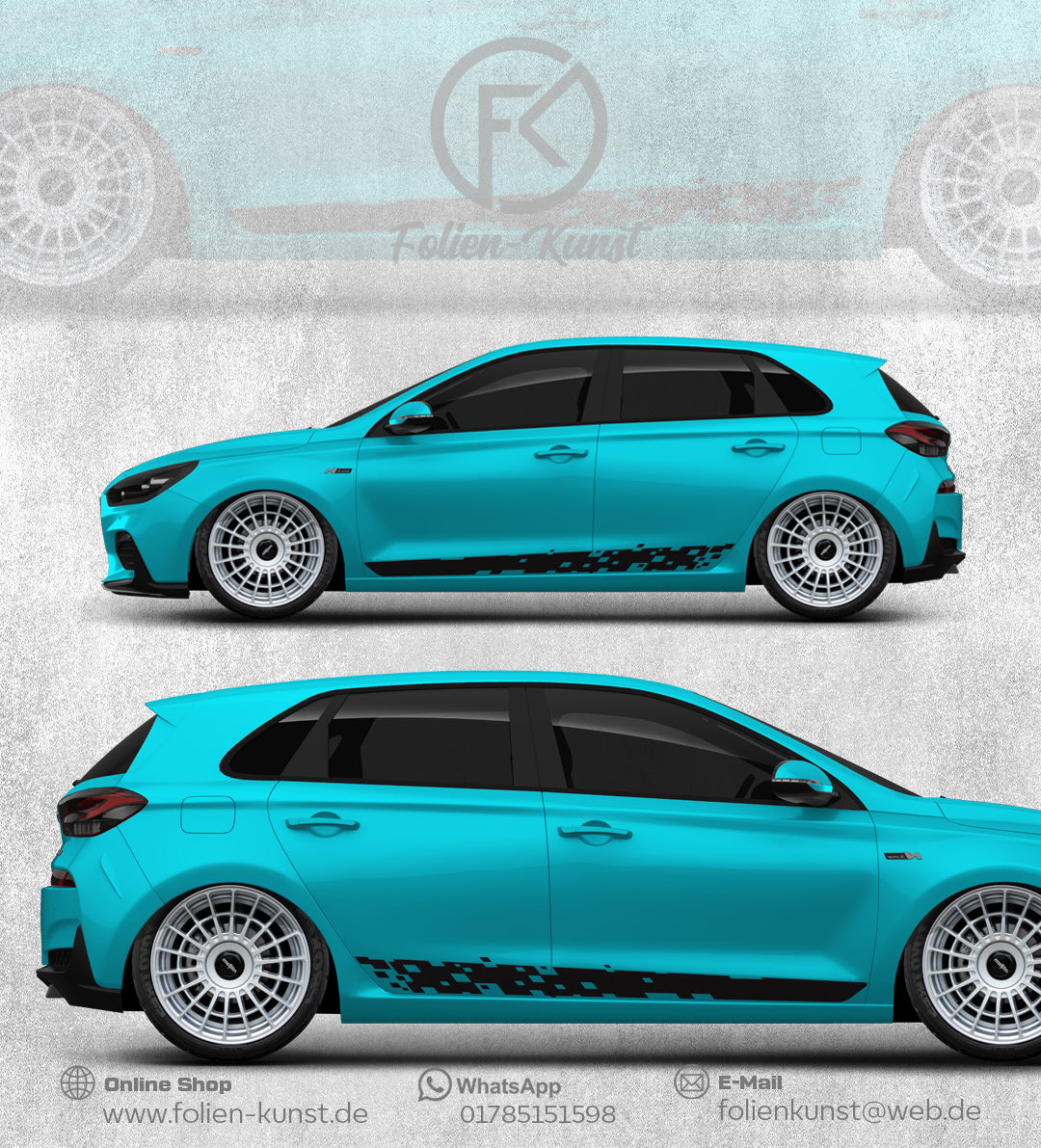 Seitenstreifen Auto Tuning Aufkleber Fahrzeug Styling #298