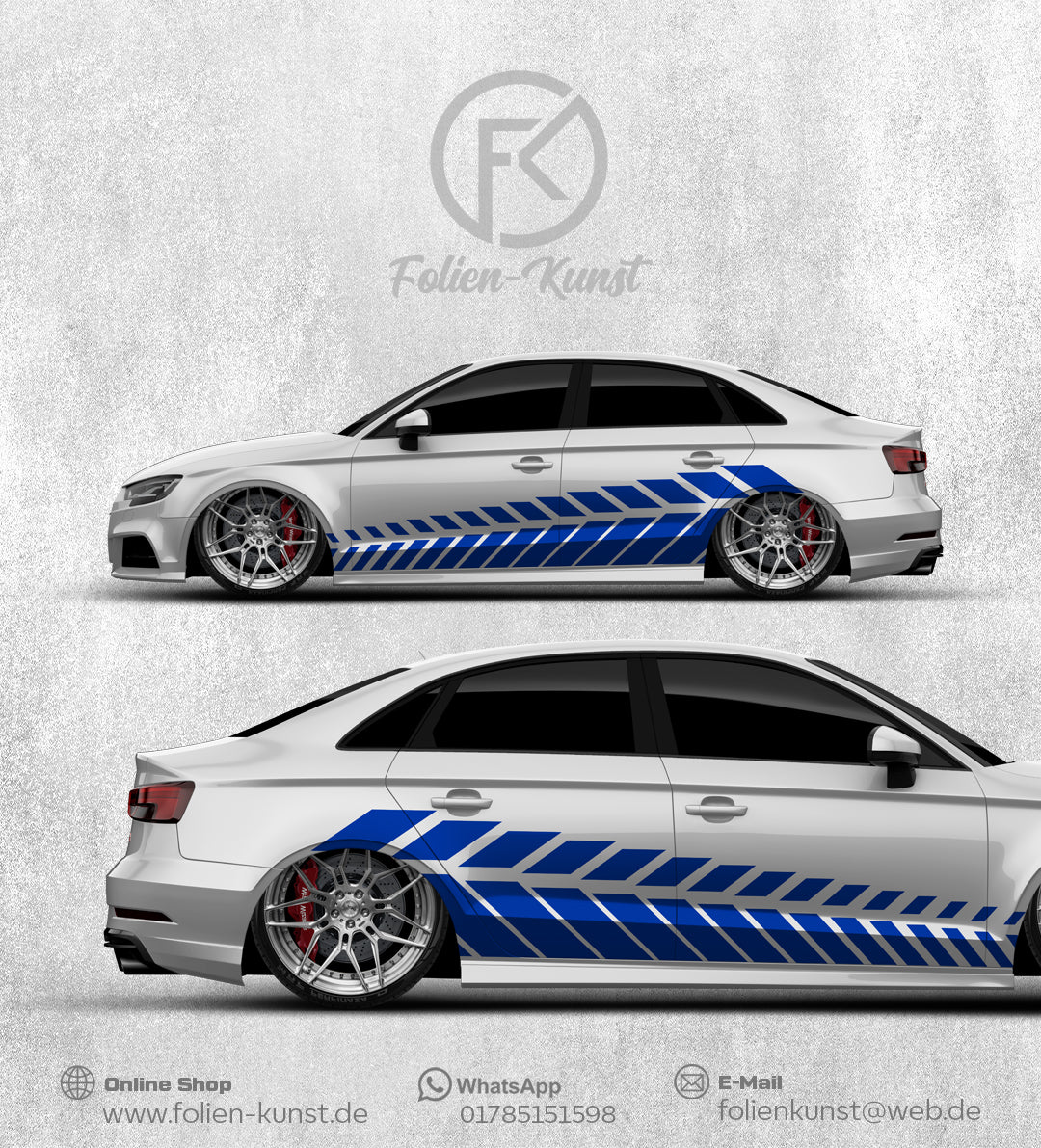 Tuning Seitenstreifen Skyline Art Folien Aufkleber #316
