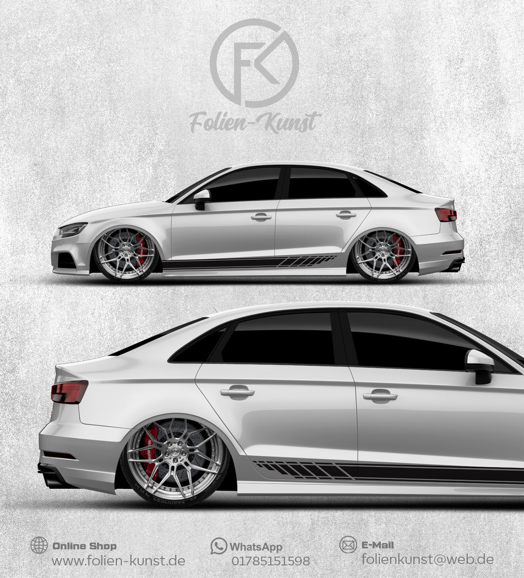 Universal Seitenstreifen Fahrzeug Dekor Aufkleber #356