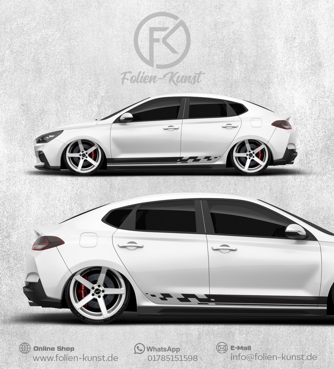 Seitenstreifen Fahrzeug Racing Styling Aufkleber #367