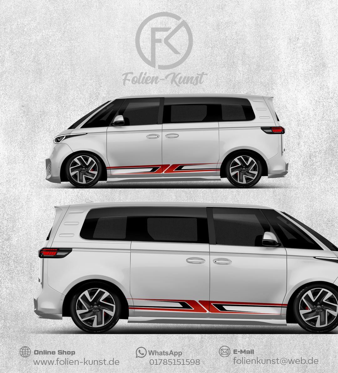 Bus Style Edition Van Seitenstreifen Foliendekor Fahrzeug Styling #355