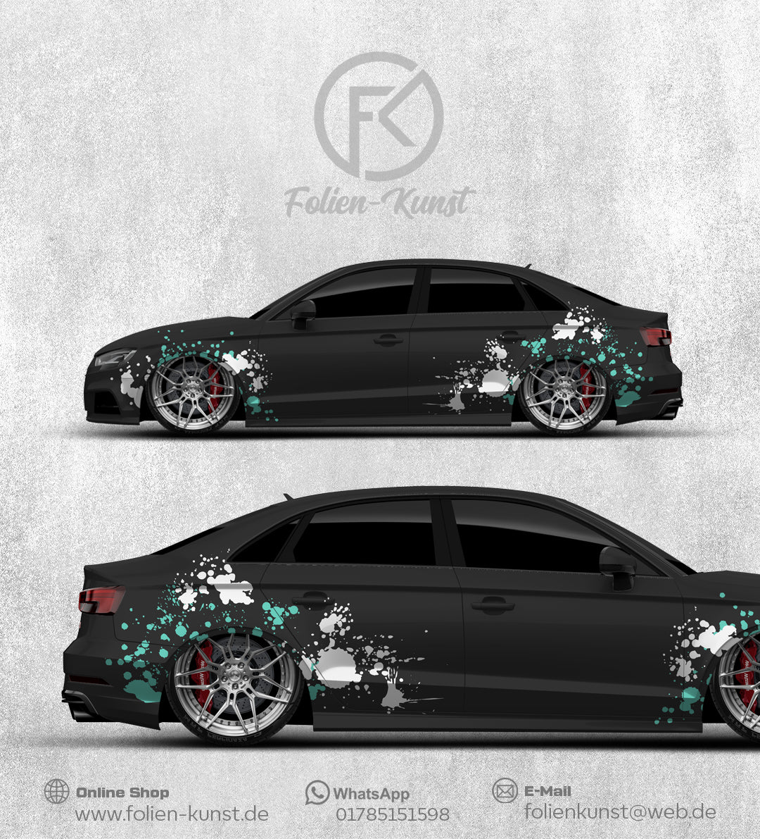 Splash Folien Tuning Design Aufkleber Set #320