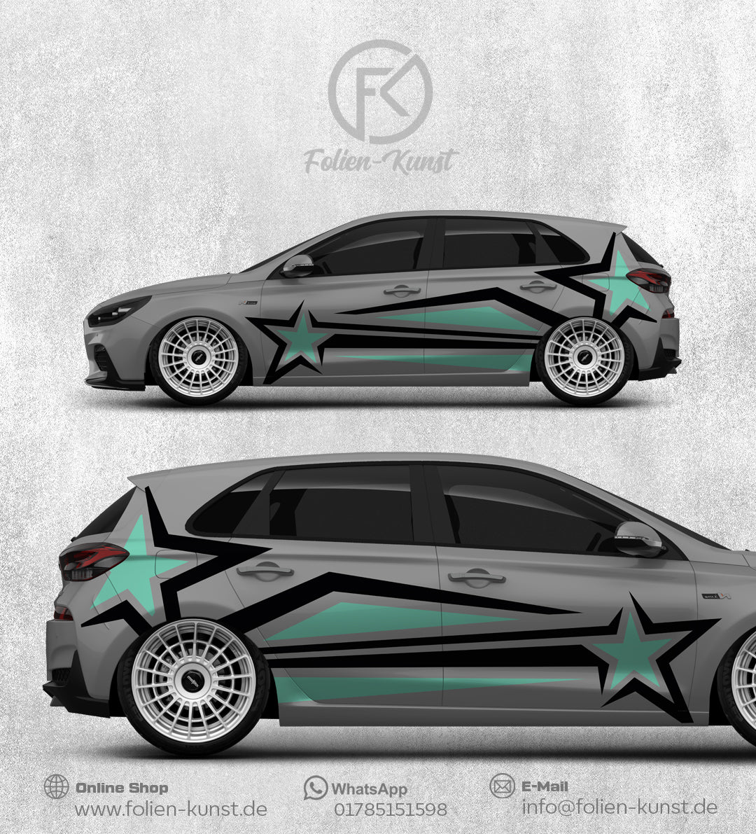 Star Folien Dekor Fahrzeug Design Aufkleber #440