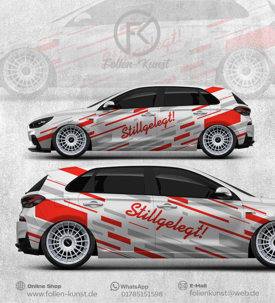 Tuning Folien Design Aufkleber Set Universal Motorsport Stillgelegt #308