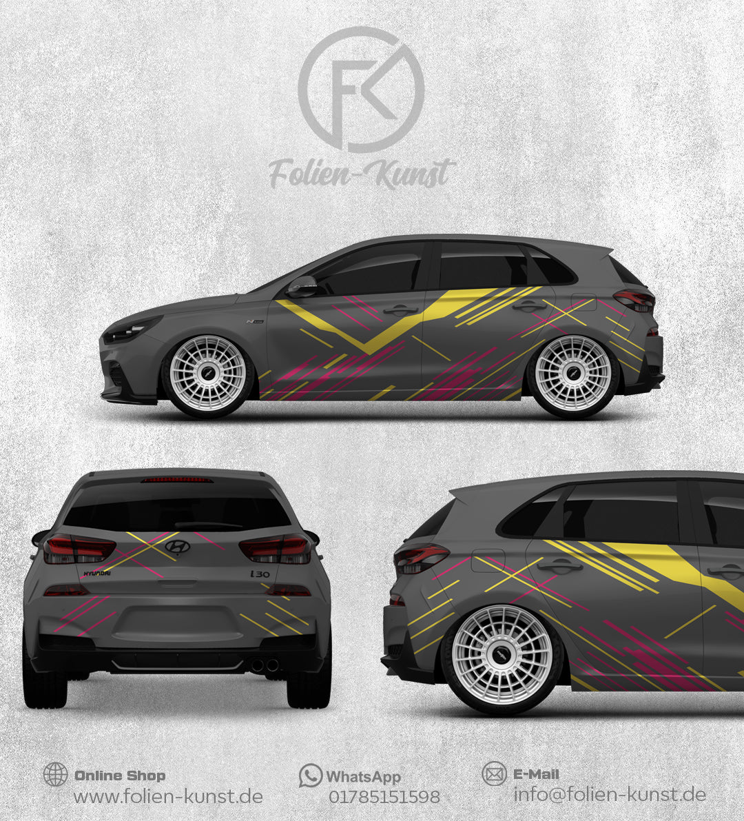 Stripe Folien Tuning Design Aufkleber Set Streifen Dekor #404
