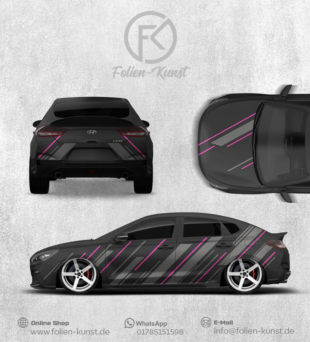 Tuning Stripe Folien Design Universal Aufkleber Set #422