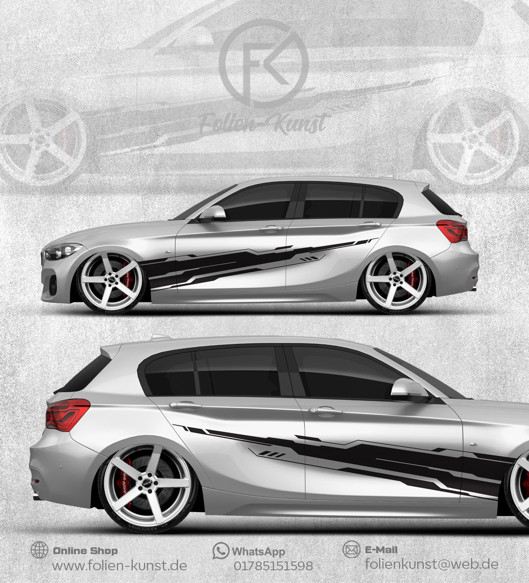 Tuning Folien Seitendekor Aufkleber Styling design #287