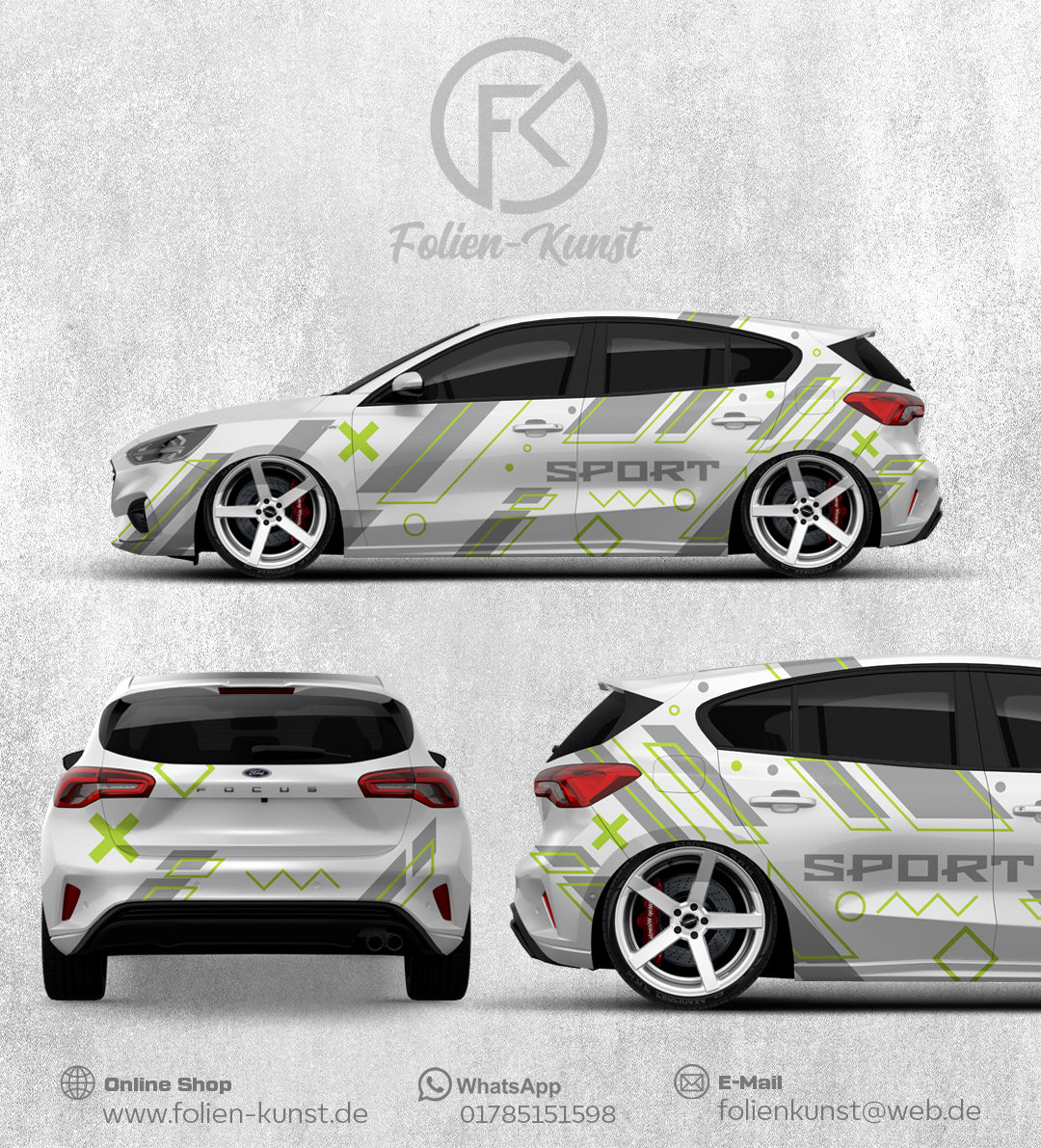 Tuning Folien Dekor CarStyling Design Fahrzeug Aufkleber #306