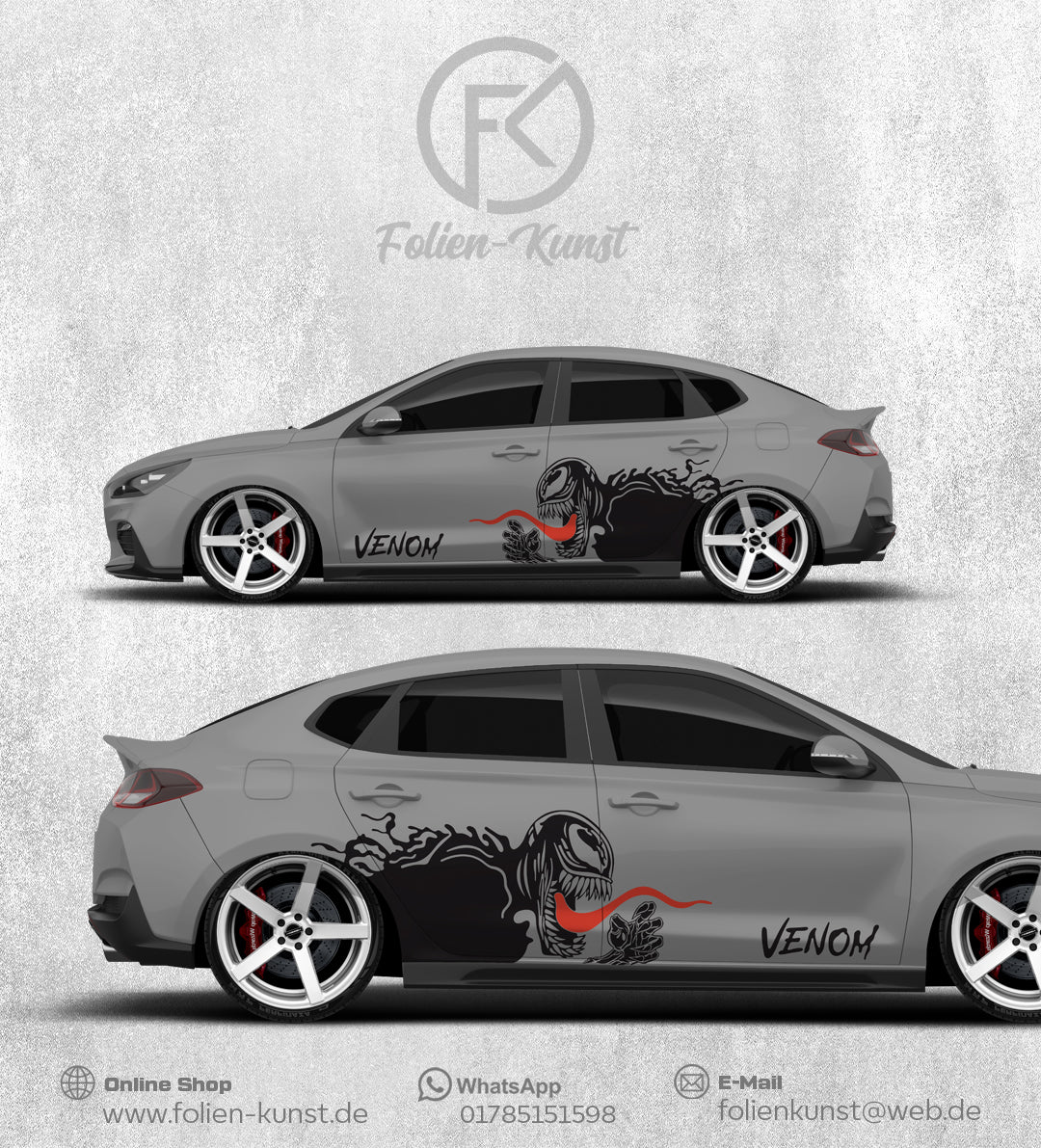 Venom Fahrzeug Aufkleber Design Dekor Zeichnung #344