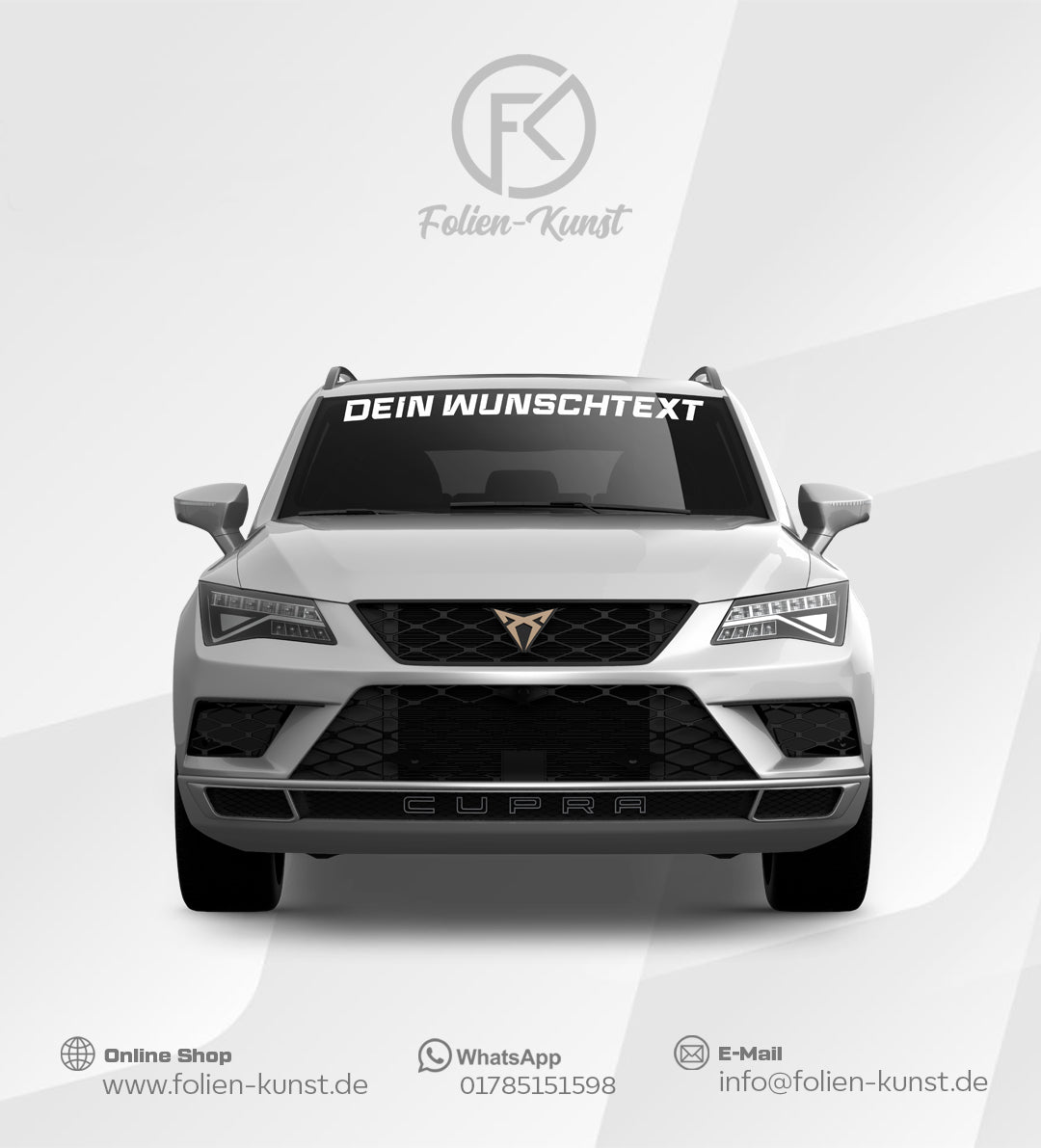 Windschutzscheibe Aufkleber Wunschtext Sticker Tuning #592