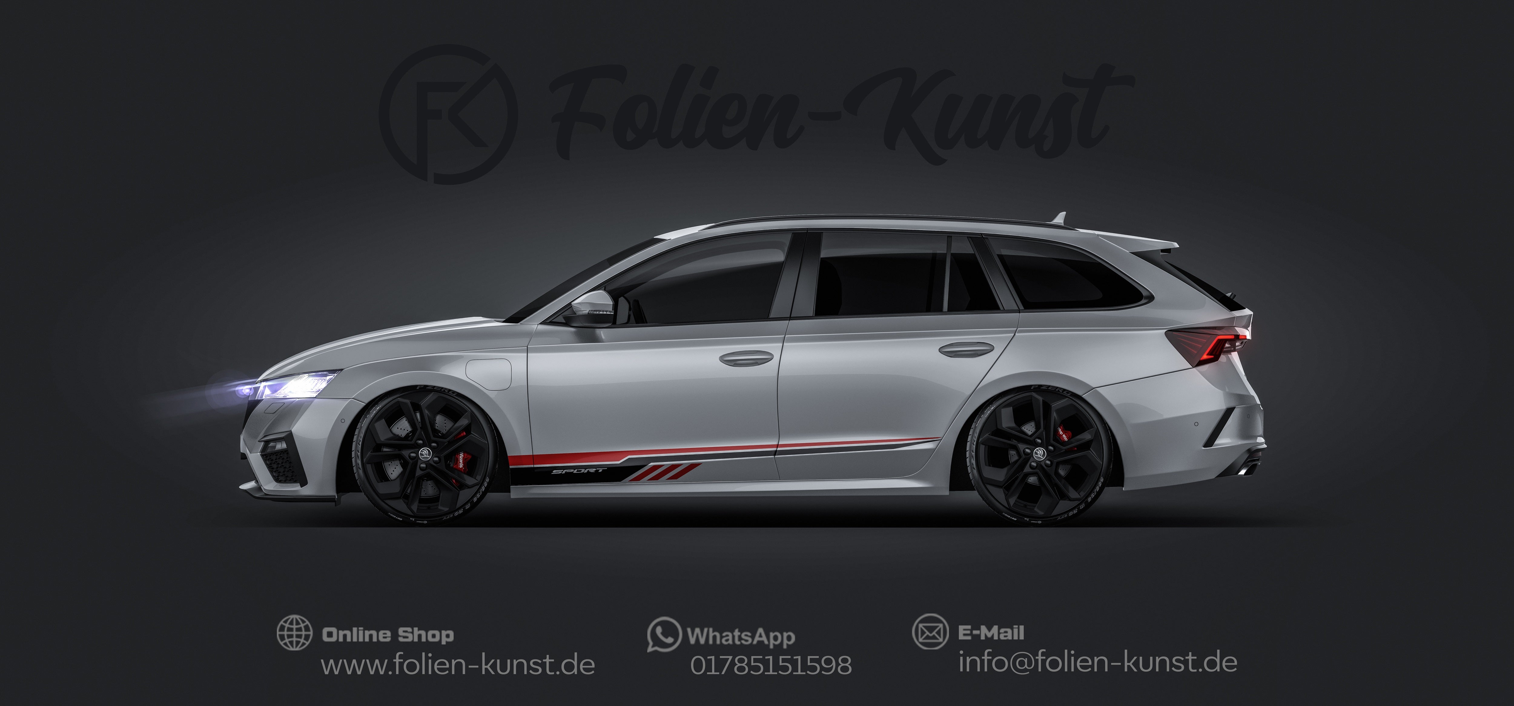 Seitenstreifen Folien Design Fahrzeug Aufkleber #457