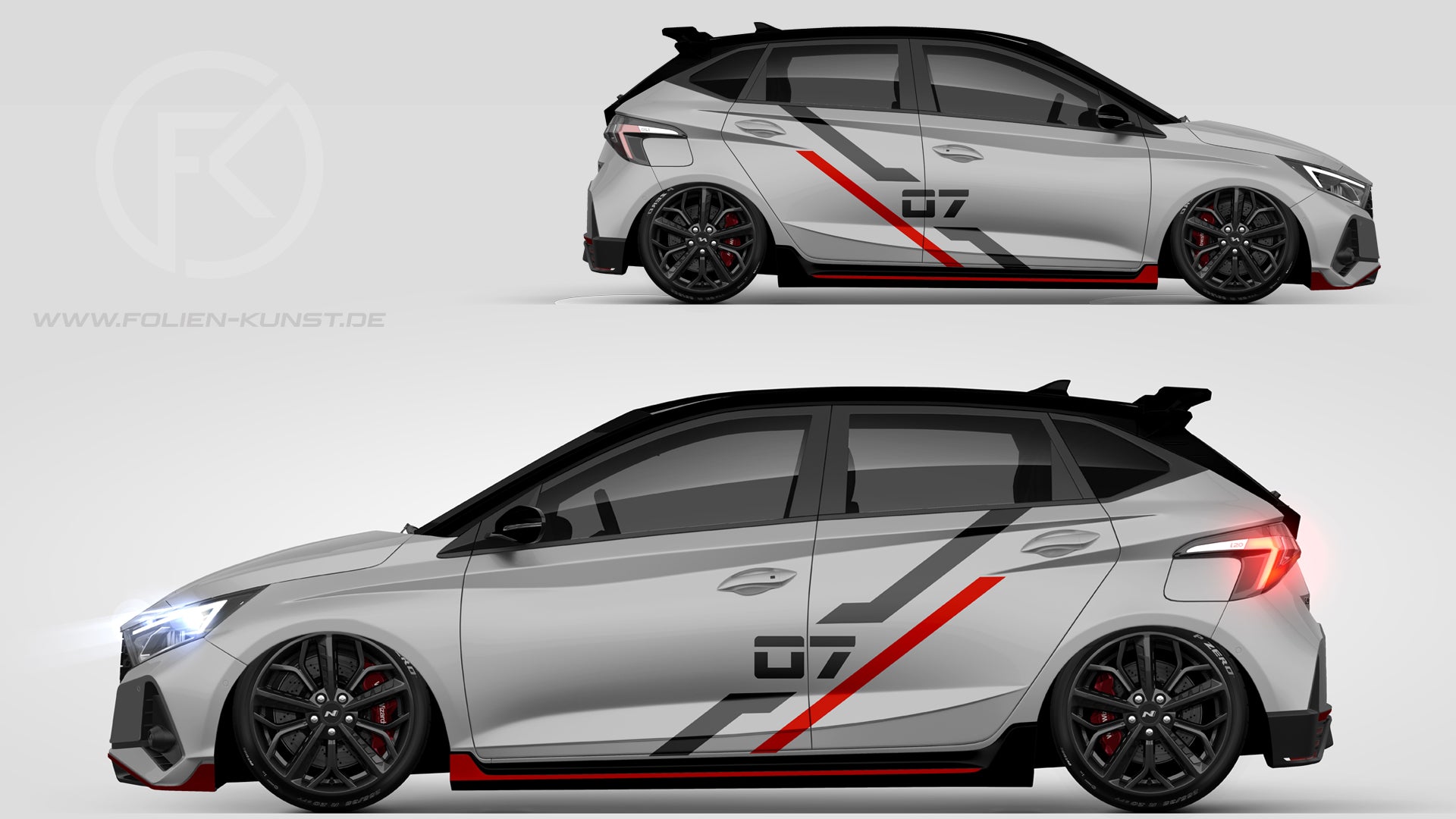 Car Performance Foliendekor Auto Streifen CarWrapping Styling #076