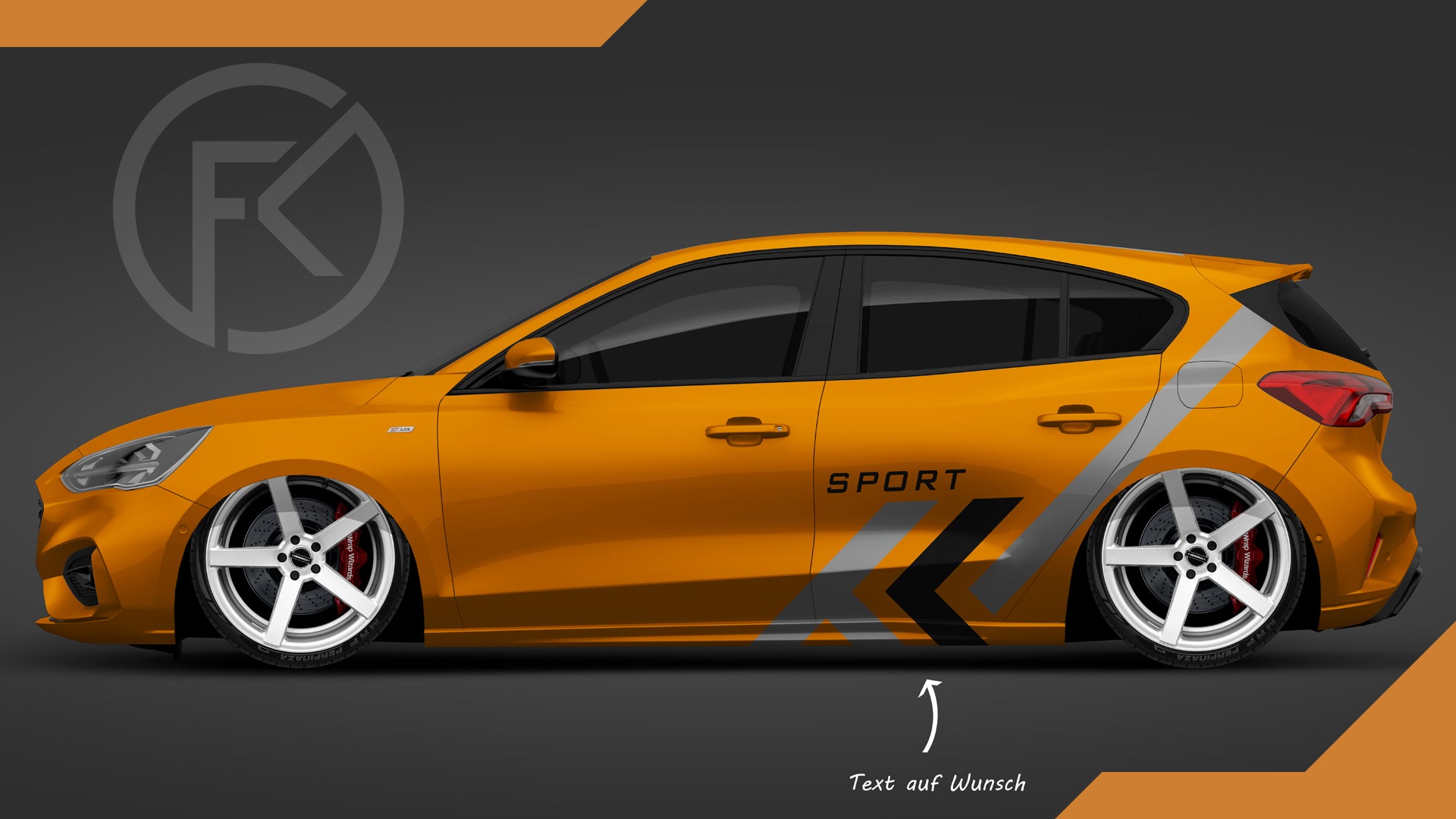 Sport Auto Car Wrapping Folien Streifen Dekor Set Styling
