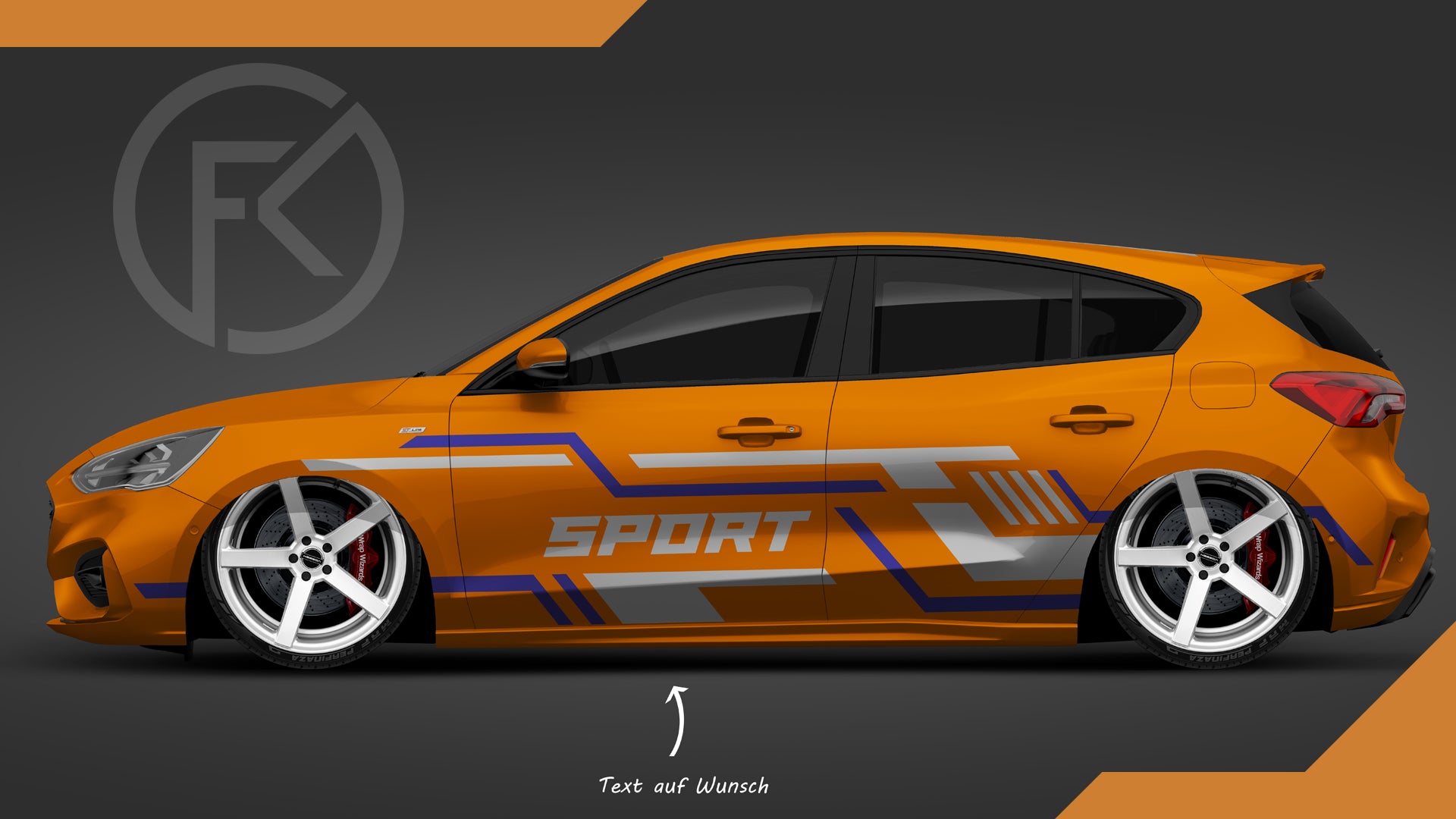 Sport Auto Wrapping Folien Streifen Car Dekor Set Styling