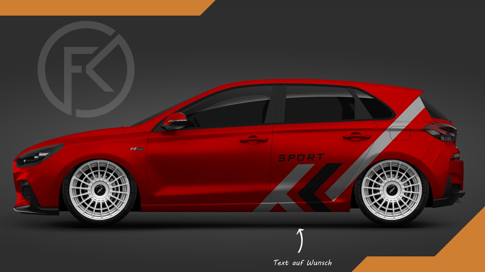 Sport Auto Car Wrapping Folien Streifen Dekor Set Styling