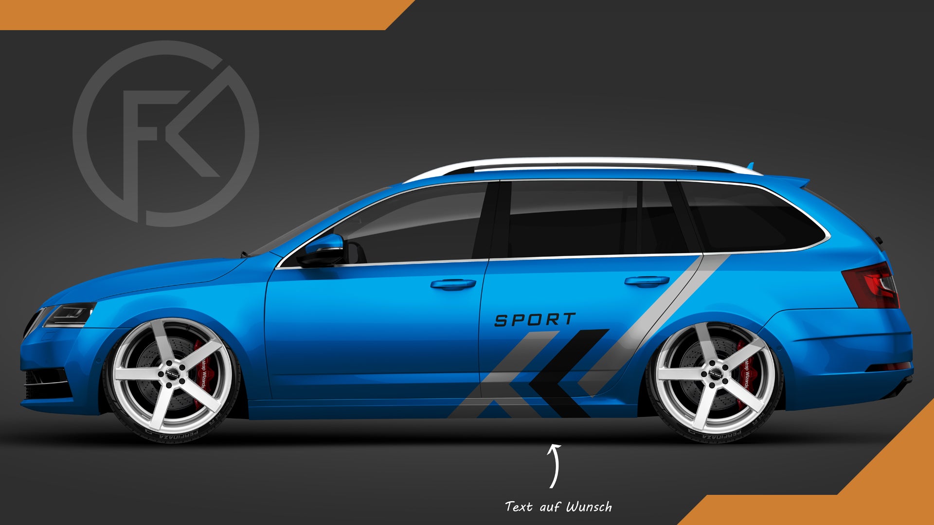 Sport Auto Car Wrapping Folien Streifen Dekor Set Styling
