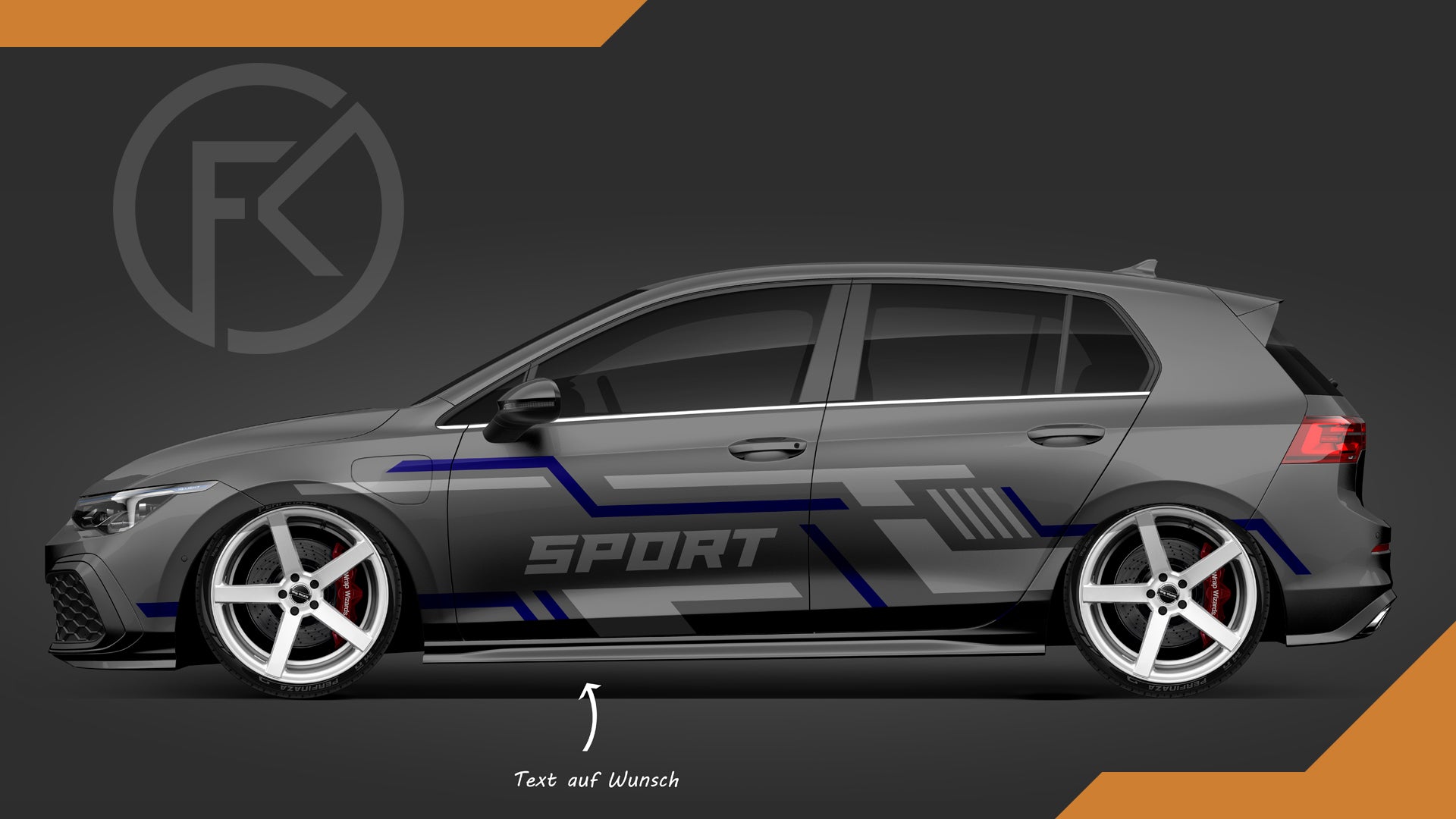 Sport Auto Wrapping Folien Streifen Car Dekor Set Styling