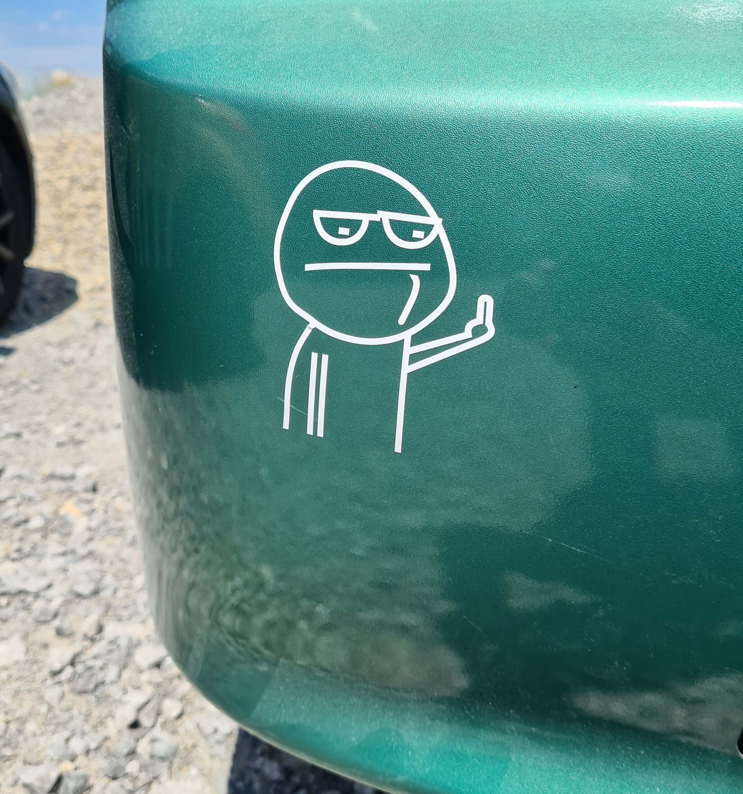 Funny Face Stinkefinger Aufkleber Fuck Sticker Autoaufkleber Styling Humor Carton