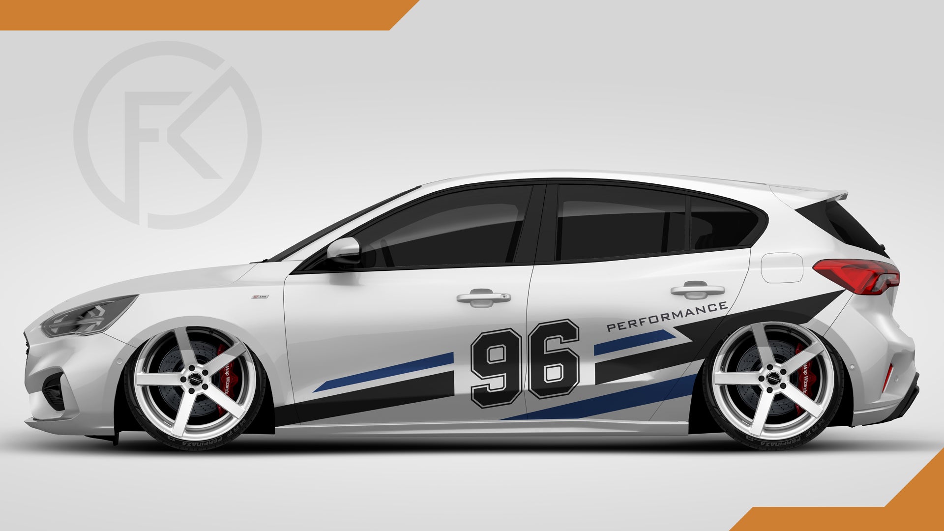 Motorsport Art Styling Aufkleber Seitenstreifen Car Wrapping Set #021