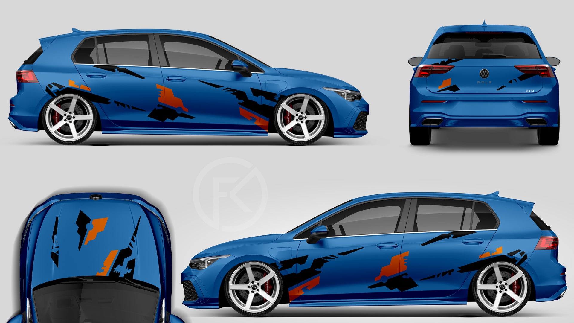 Abstrakt Styling Dekor Aufkleber Design Folierung Tuning #154