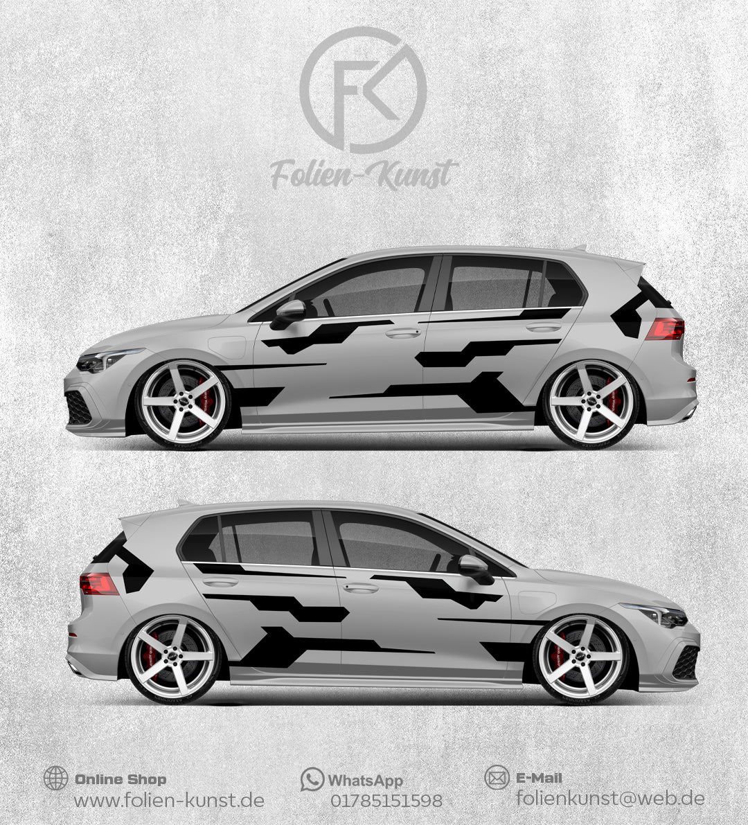 Abstrakt Foliendekor Auto Aufklebersatz Car Styling Tuning #196