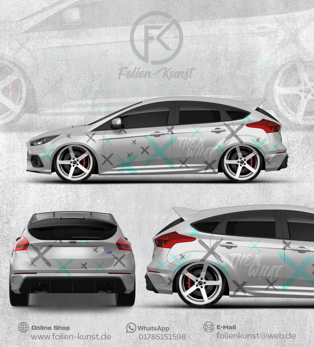 Abstrakt Style Folien Dekor Aufkleber Folierung Tuning #275