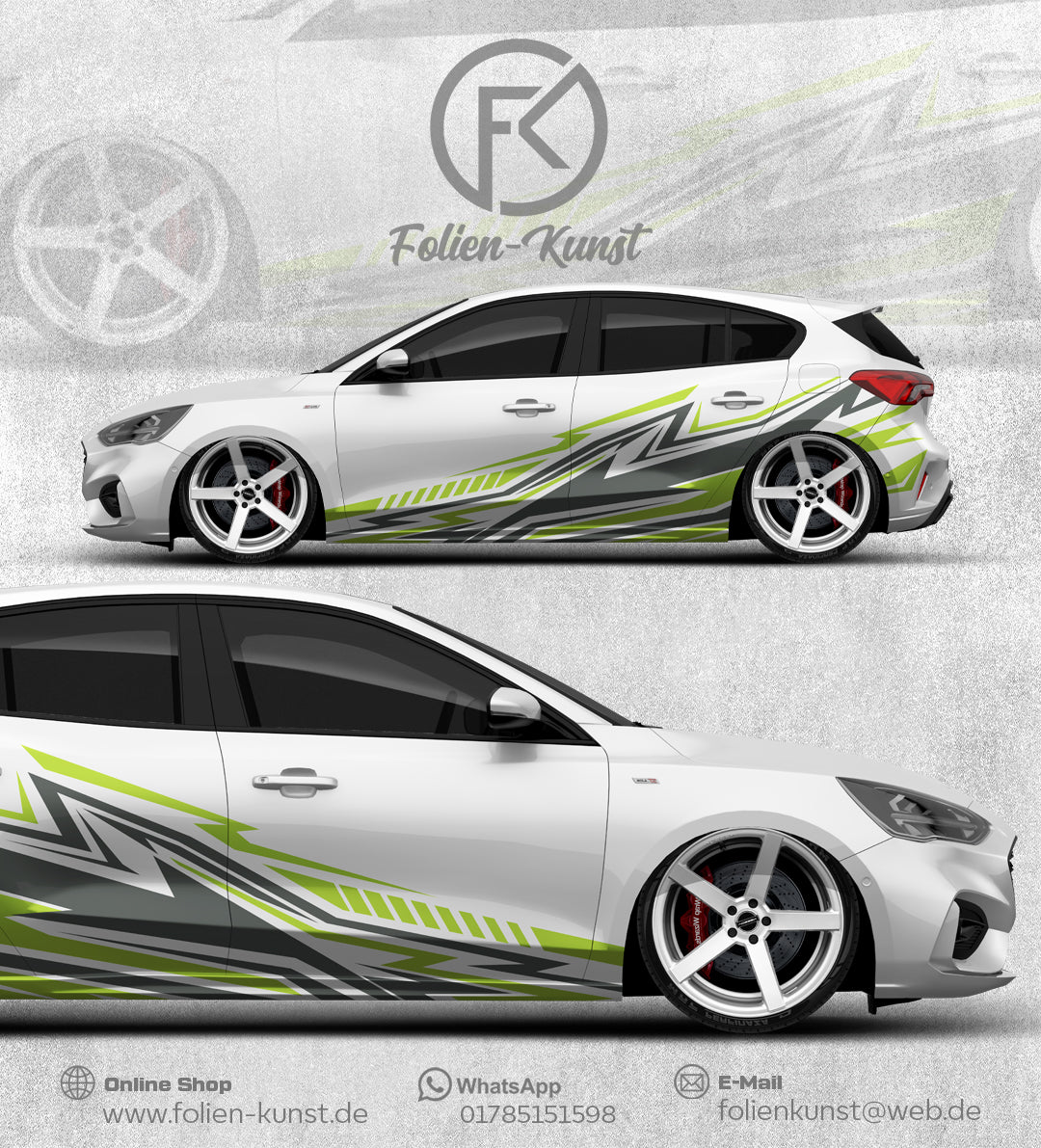 Abstrakt Tuning Folien Design Aufklebet Set Universal #253