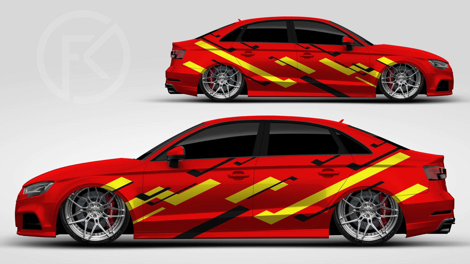 Universale Folien Dekor Kit Fahrzeug Aufkleber Auto Folierung Set #088