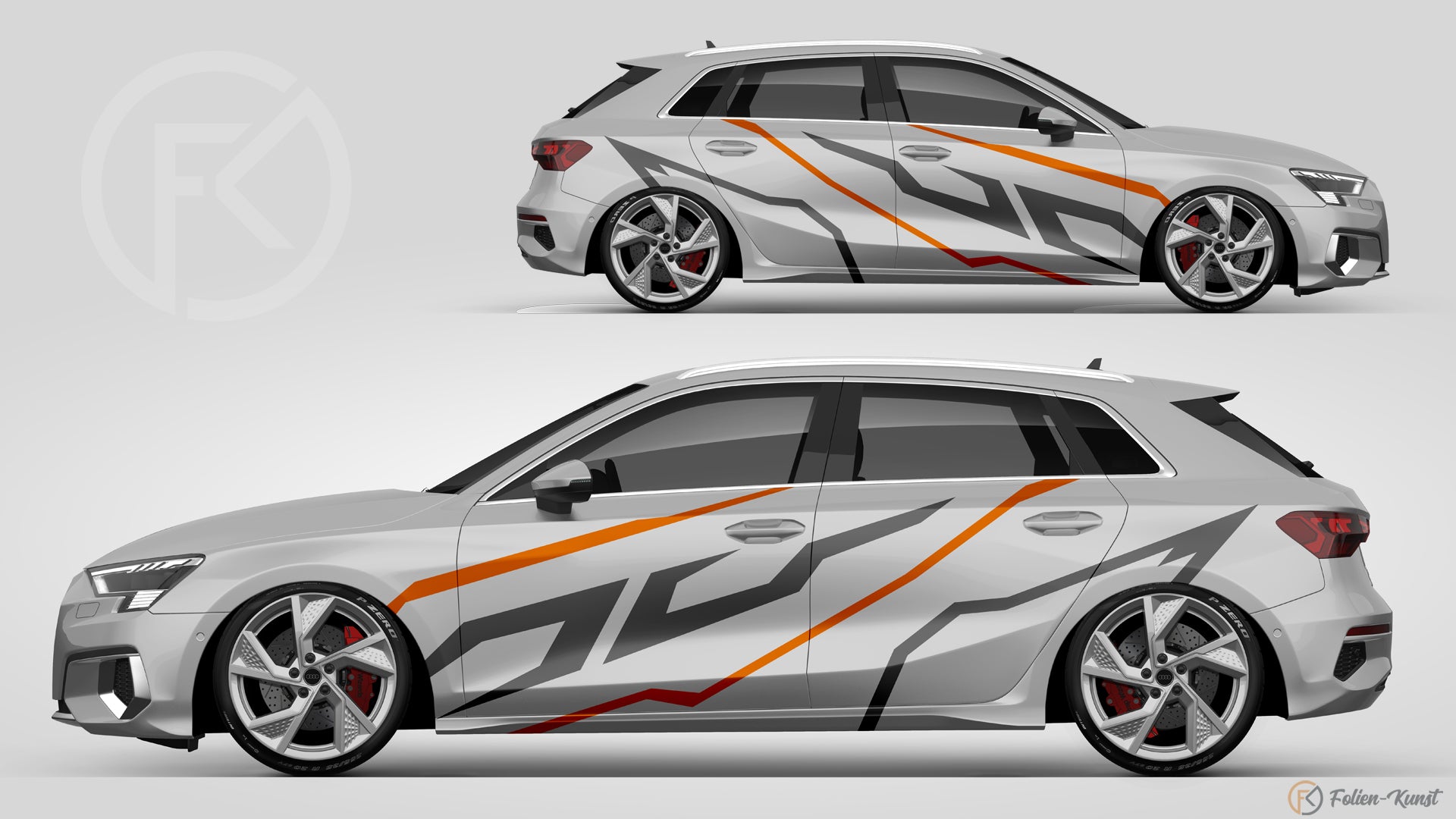 Abstrakt Seiten Aufkleber Dekor WrapKit Auto Tuning Styling #114