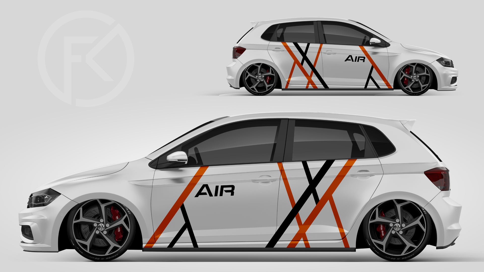 Universal Fahrzeug Aufkleber Streifen Set Dekor Design für alle Fahrzeuge #101