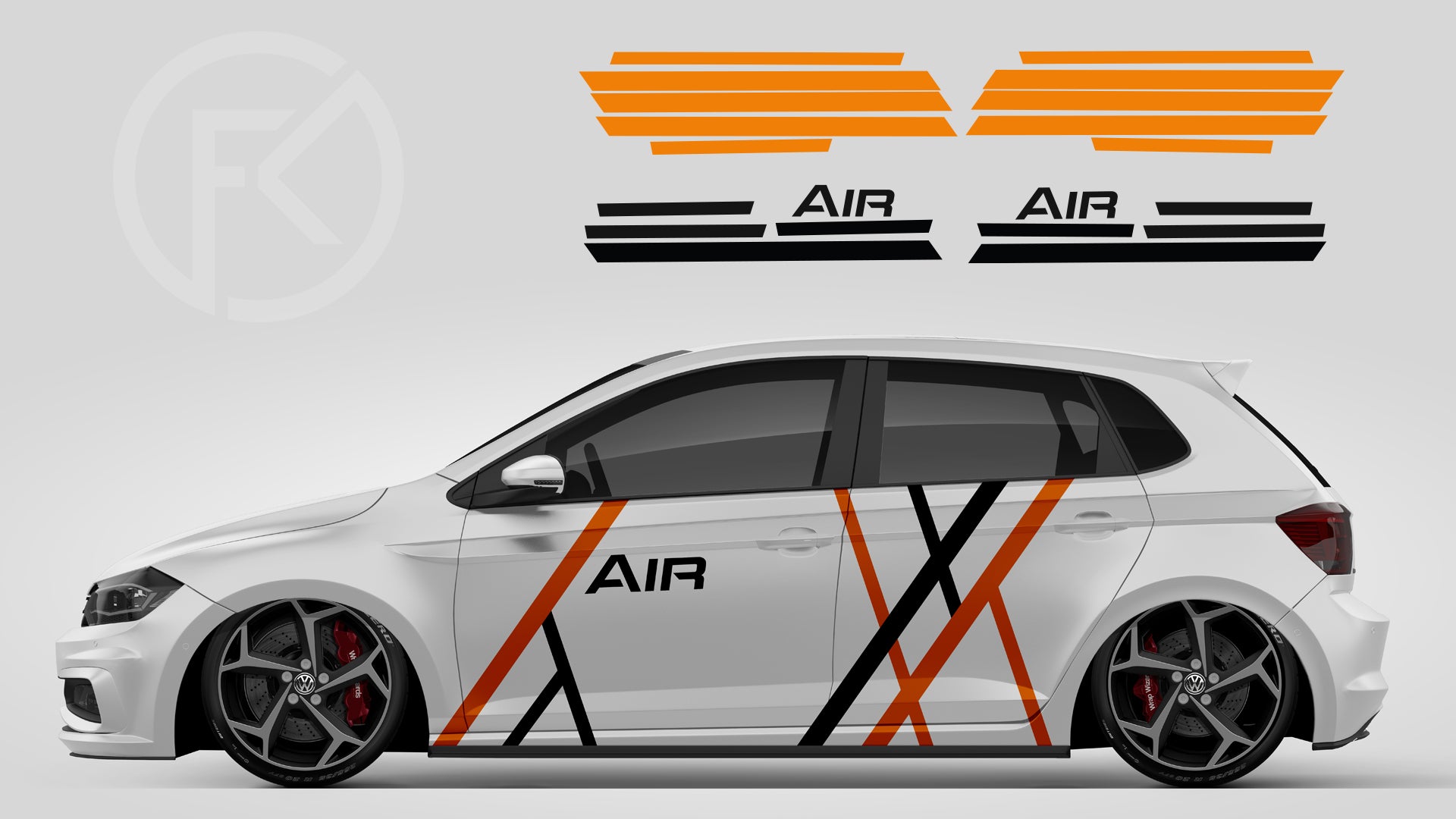 Universal Fahrzeug Aufkleber Streifen Set Dekor Design für alle Fahrzeuge #101