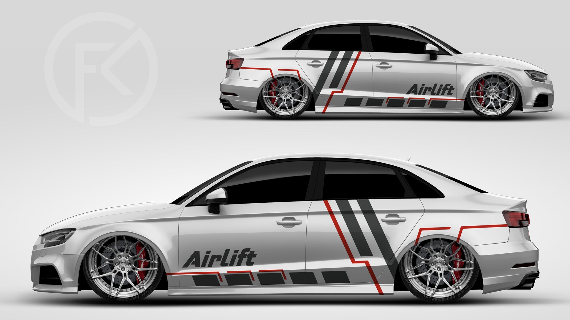 Airlift Fahrzeugdekor Aufkleber Set Design CarWrapping kit #098