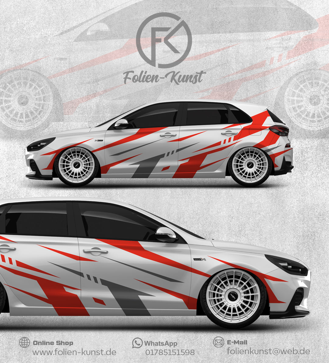 Art Dekor Folien Design Aufklebet Set Universal Tuning #256