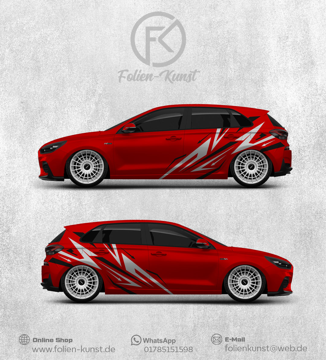 Style Fahrzeug Dekor Aufkleber Set Art Design Tuning #172