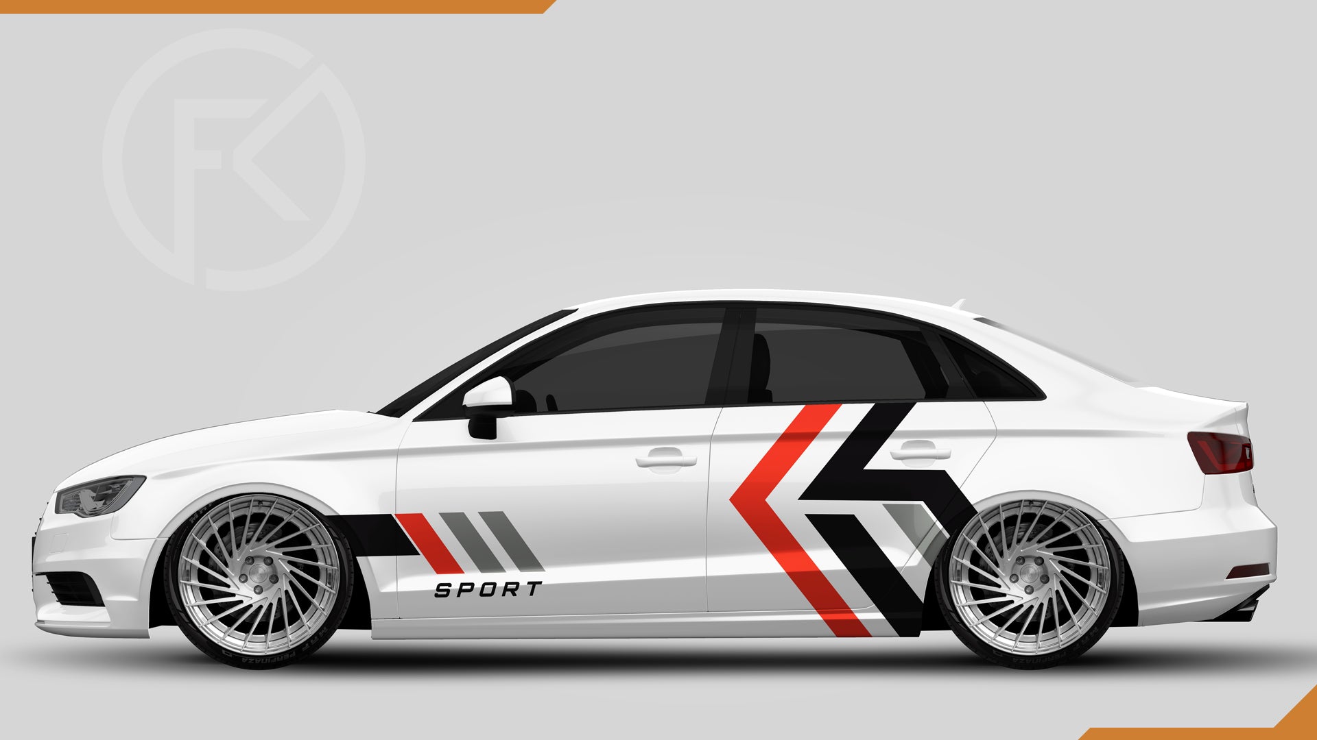 Sport Folien Auto Dekor Universal Car Wrapping Aufkleber #060