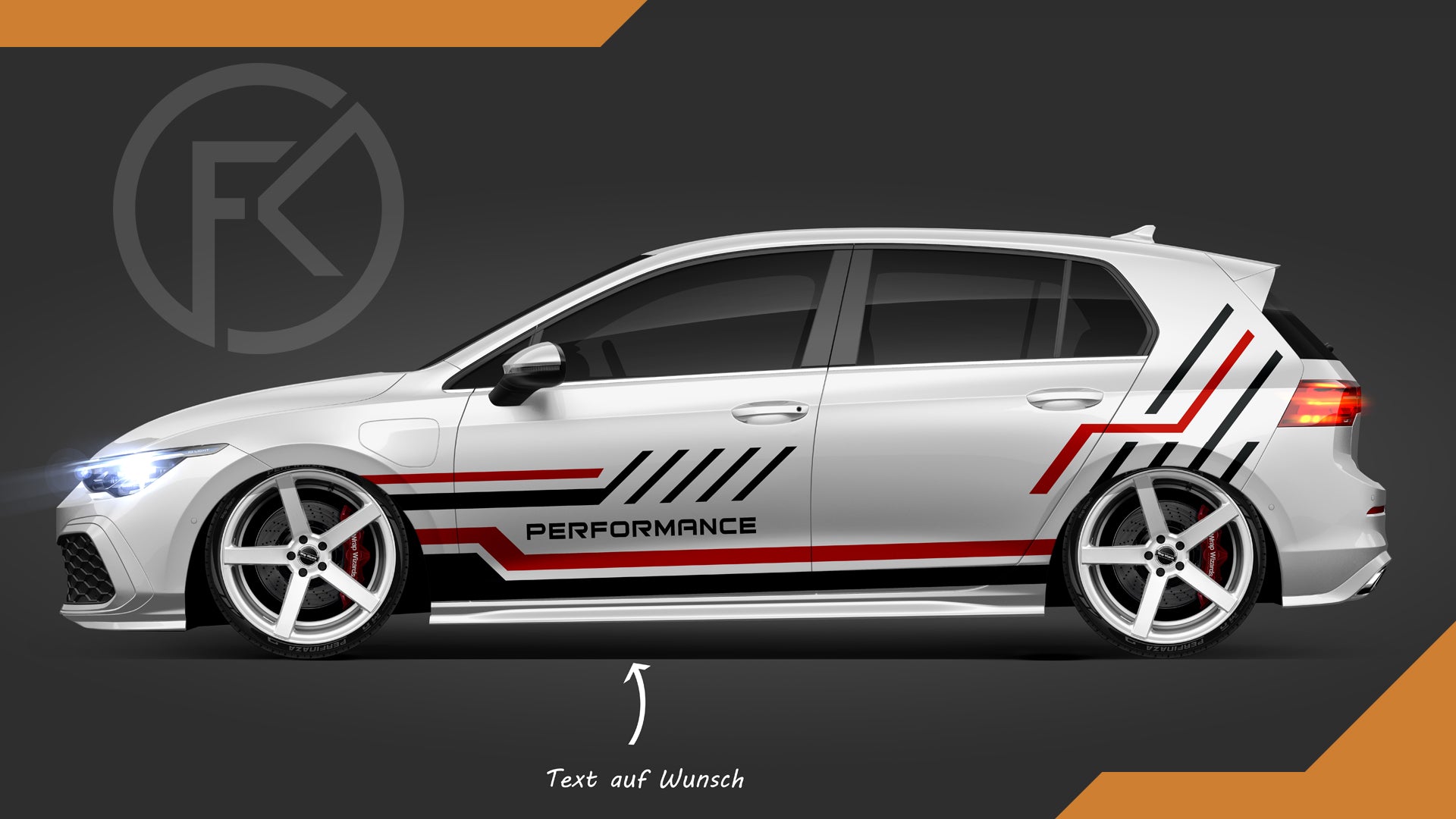 Auto Dekor Performance Aufkleber Set Seitenstreifen Folie Styling jdm tuning