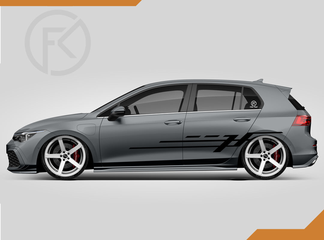 Seiten Dekor Folien Styling Streifen Performance Wrapping Auto Set