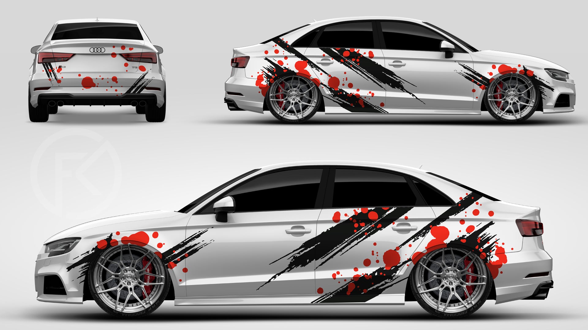 Brush Dekor Aufkleber WrapKit Auto Fahrzeug Styling #123