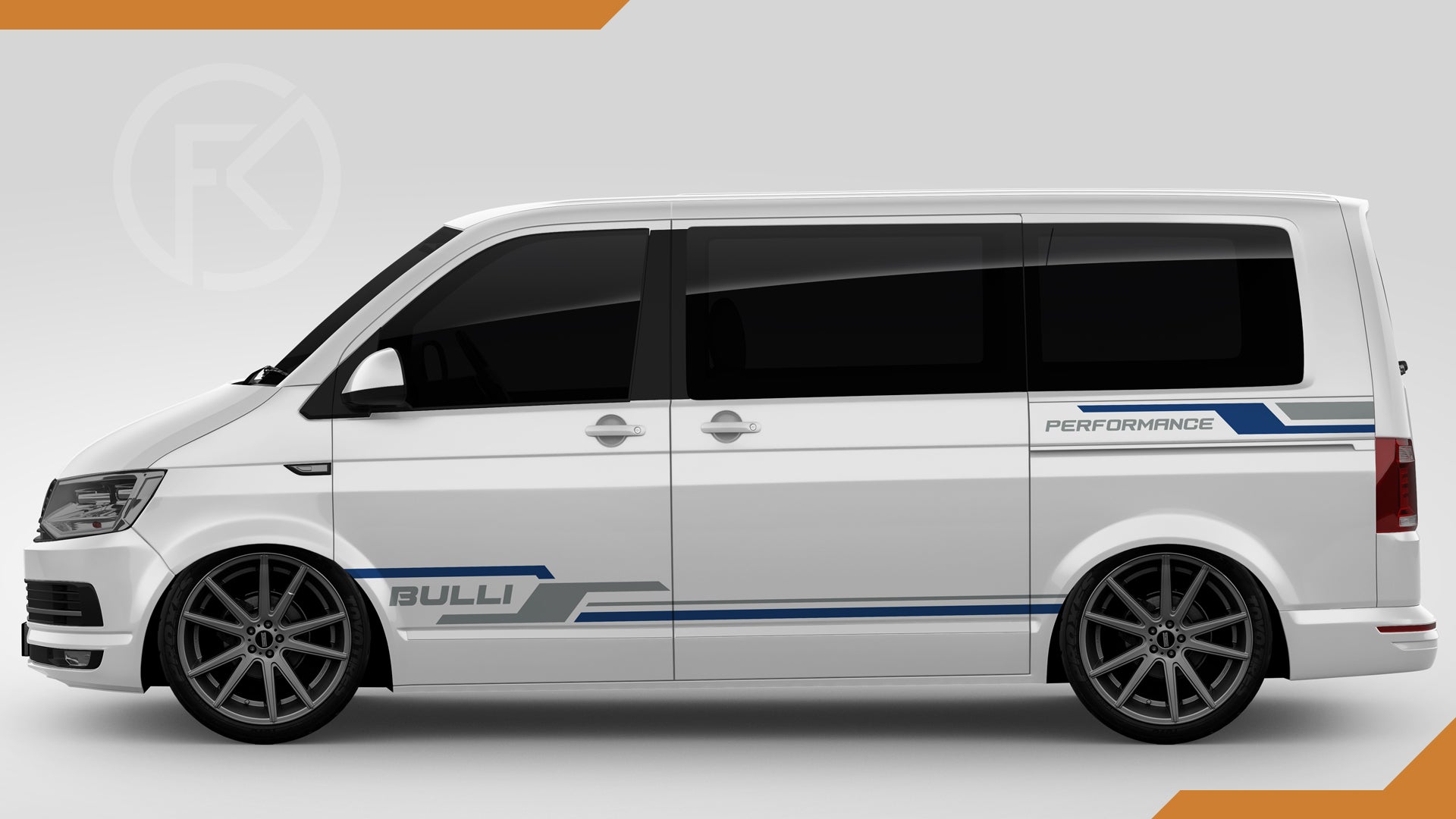 Seitenstreifen Dekor Performance Auto Bulli Set Car Styling Wrapping T5 T6 T4