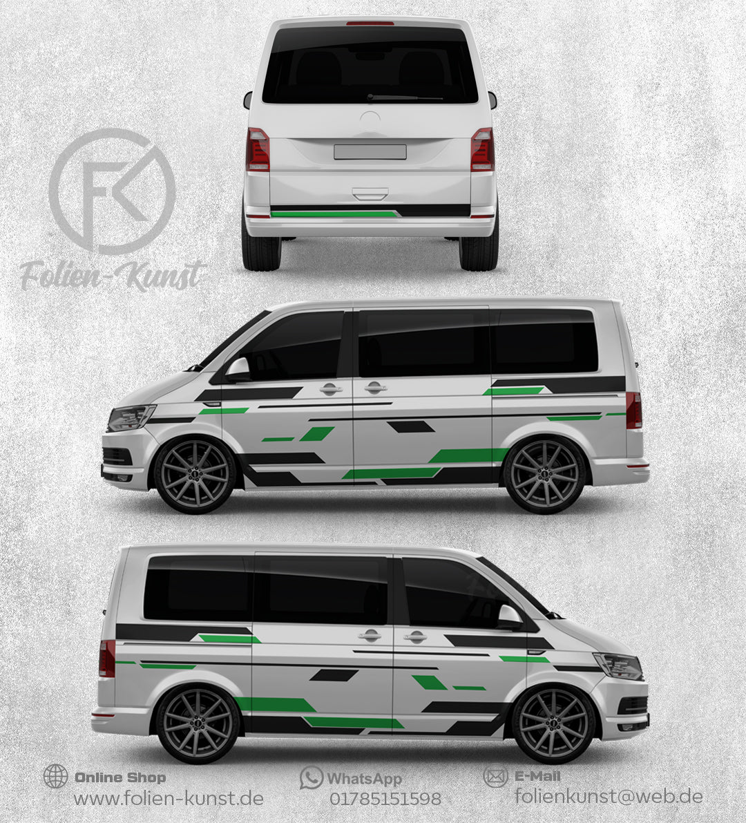 Bus/Van Foliendekor Fahrzeug folien Styling CarWrap #195