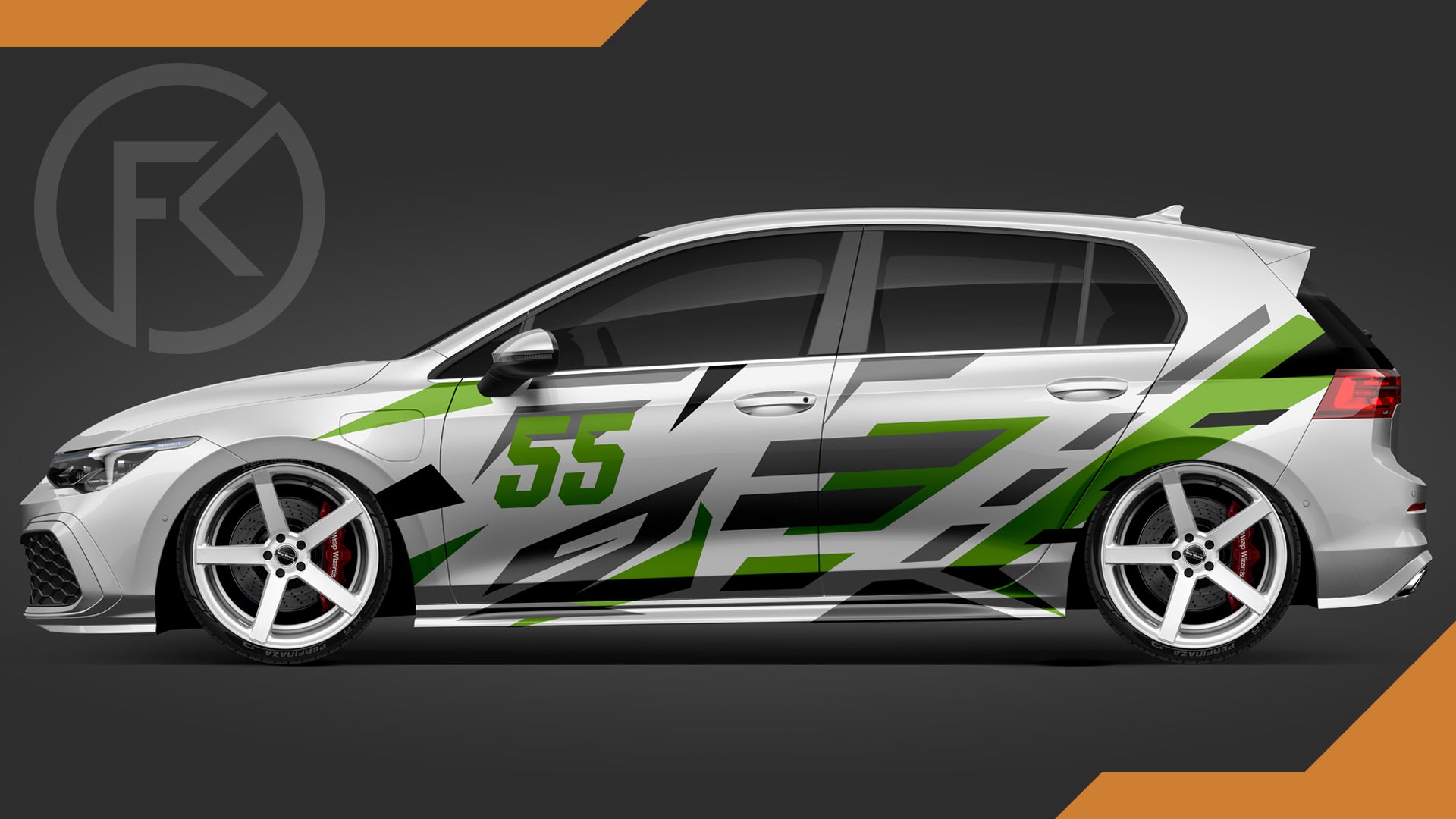 Universal Abstrakt Folien Art Wrapping Dekor Set Auto Streifen Car Styling #013