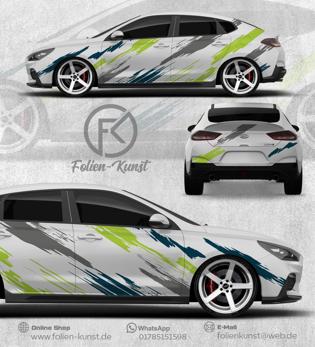 Crazy Dirty Folien Brush Design Fahrzeug Aufkleber Tuning #247
