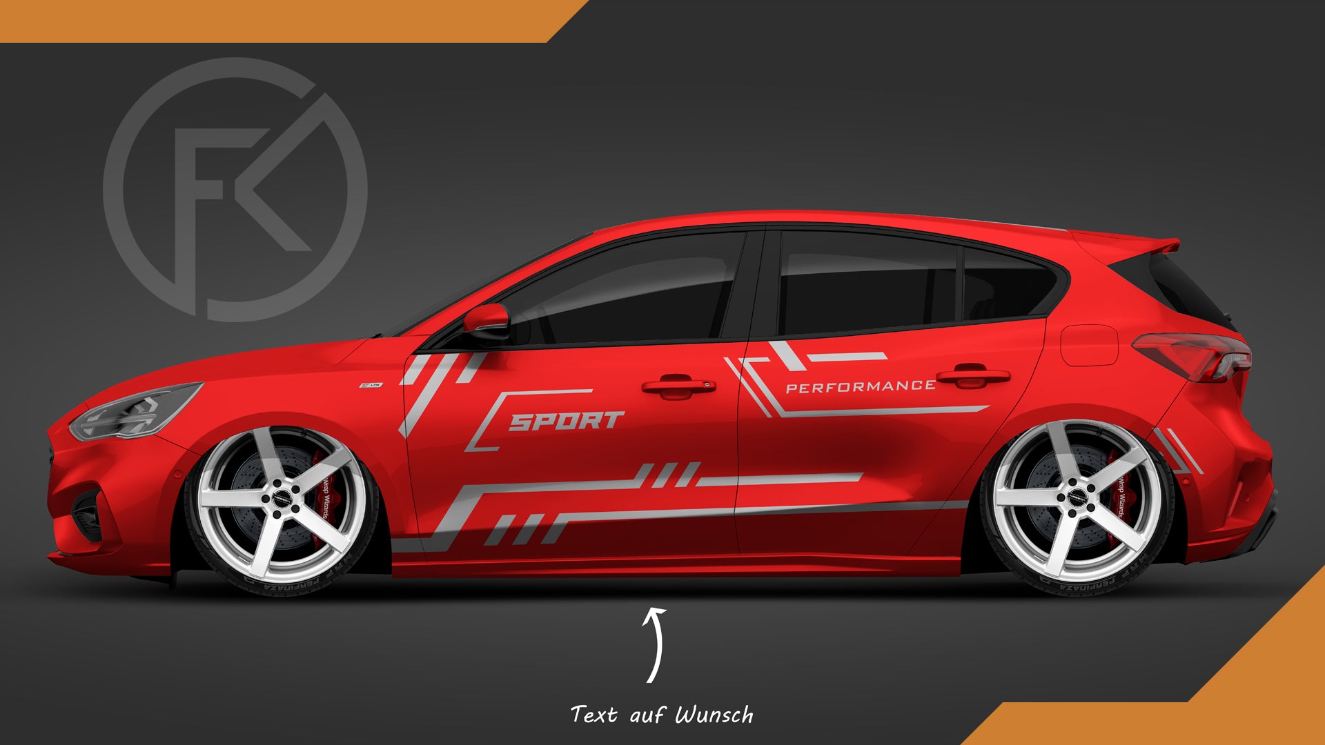 Sport Performance Auto Wrapping Design Set Car Styling