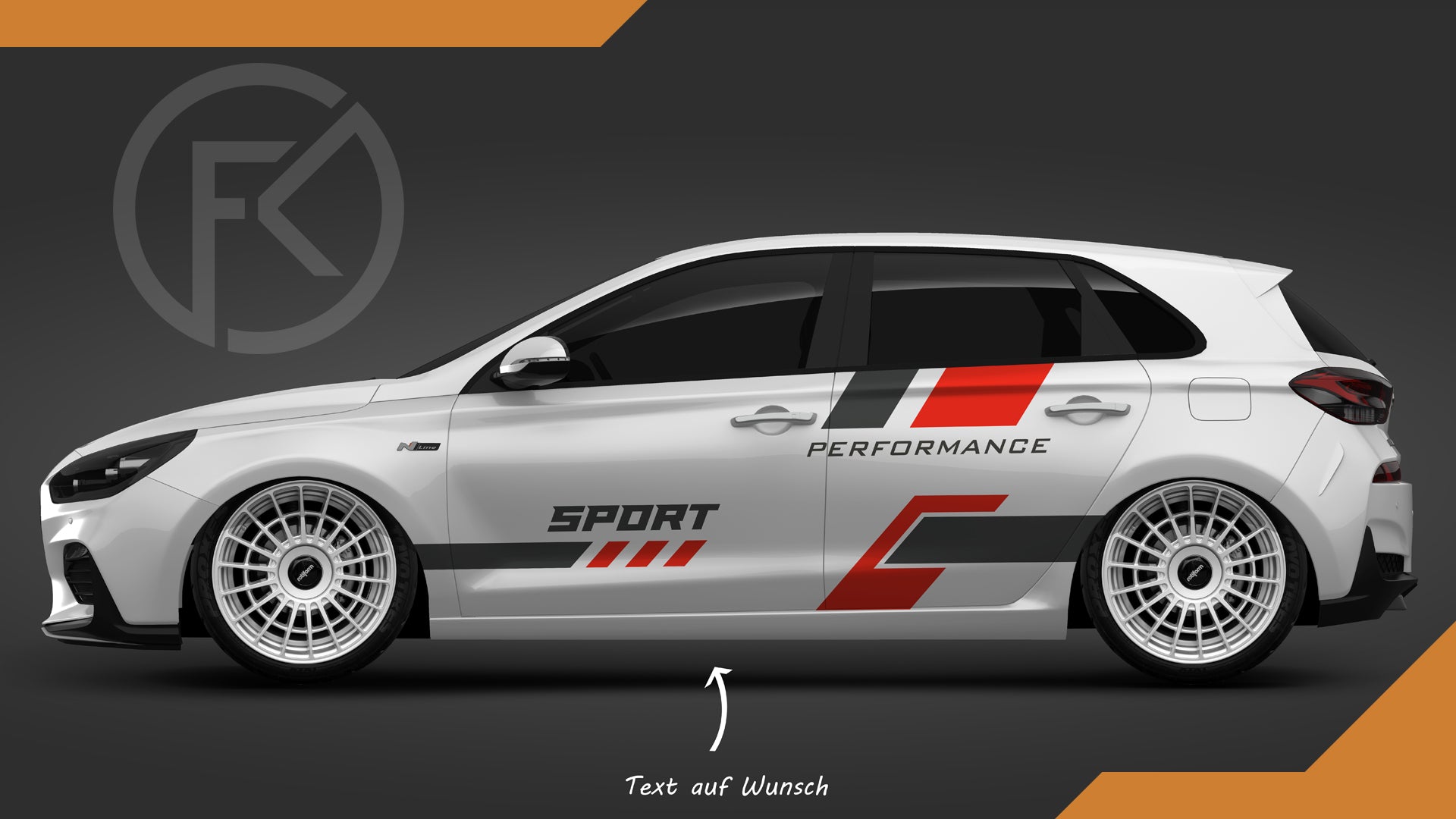 Auto Wrapping Folien Styling Dekor Set Car Sport Performance