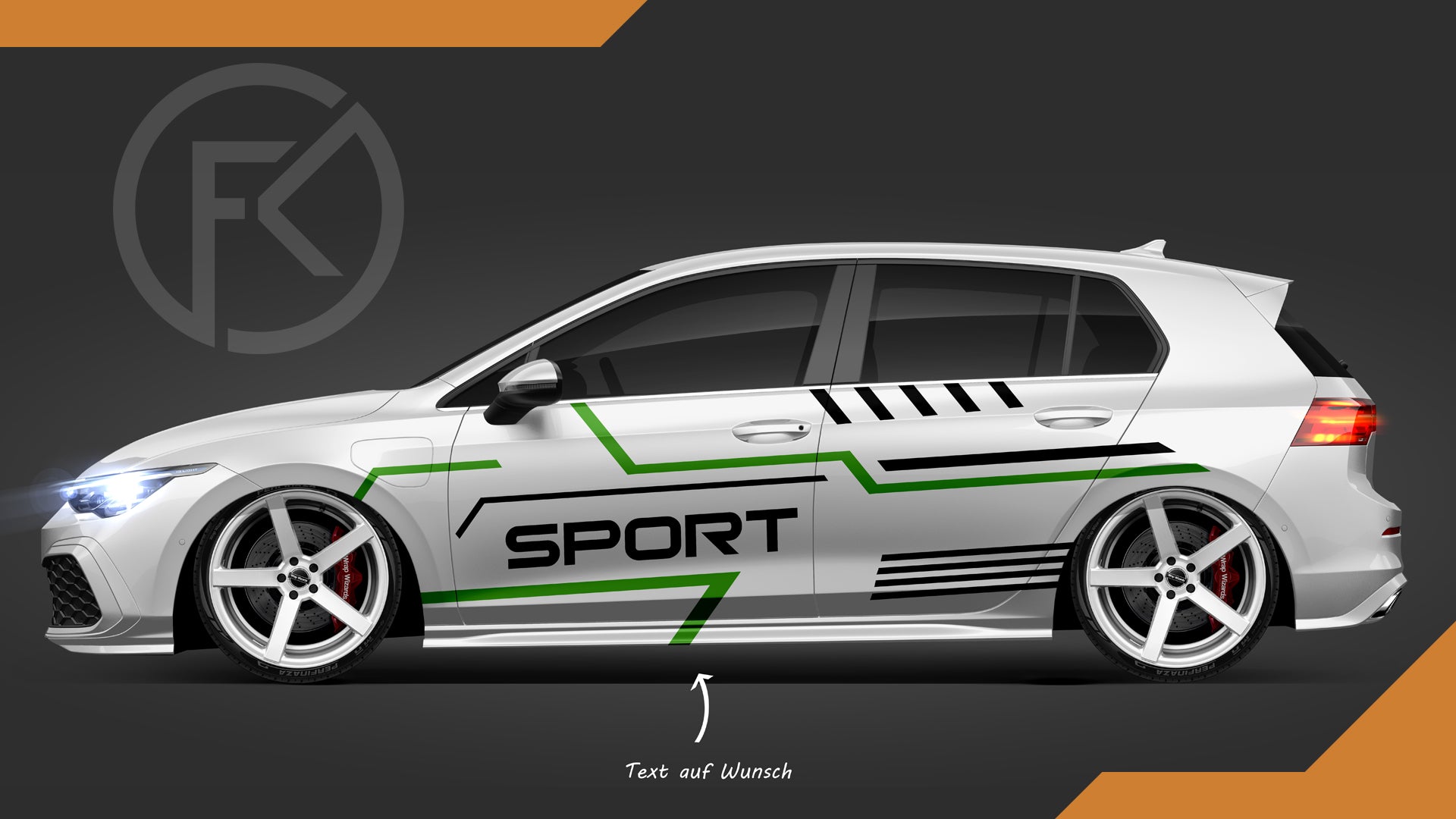 Auto Sport Wrapping Folien Dekor Set Car Styling
