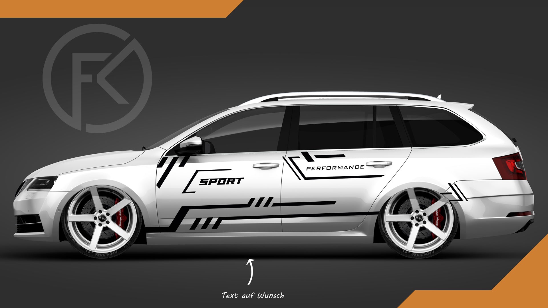 Sport Performance Auto Wrapping Design Set Car Styling