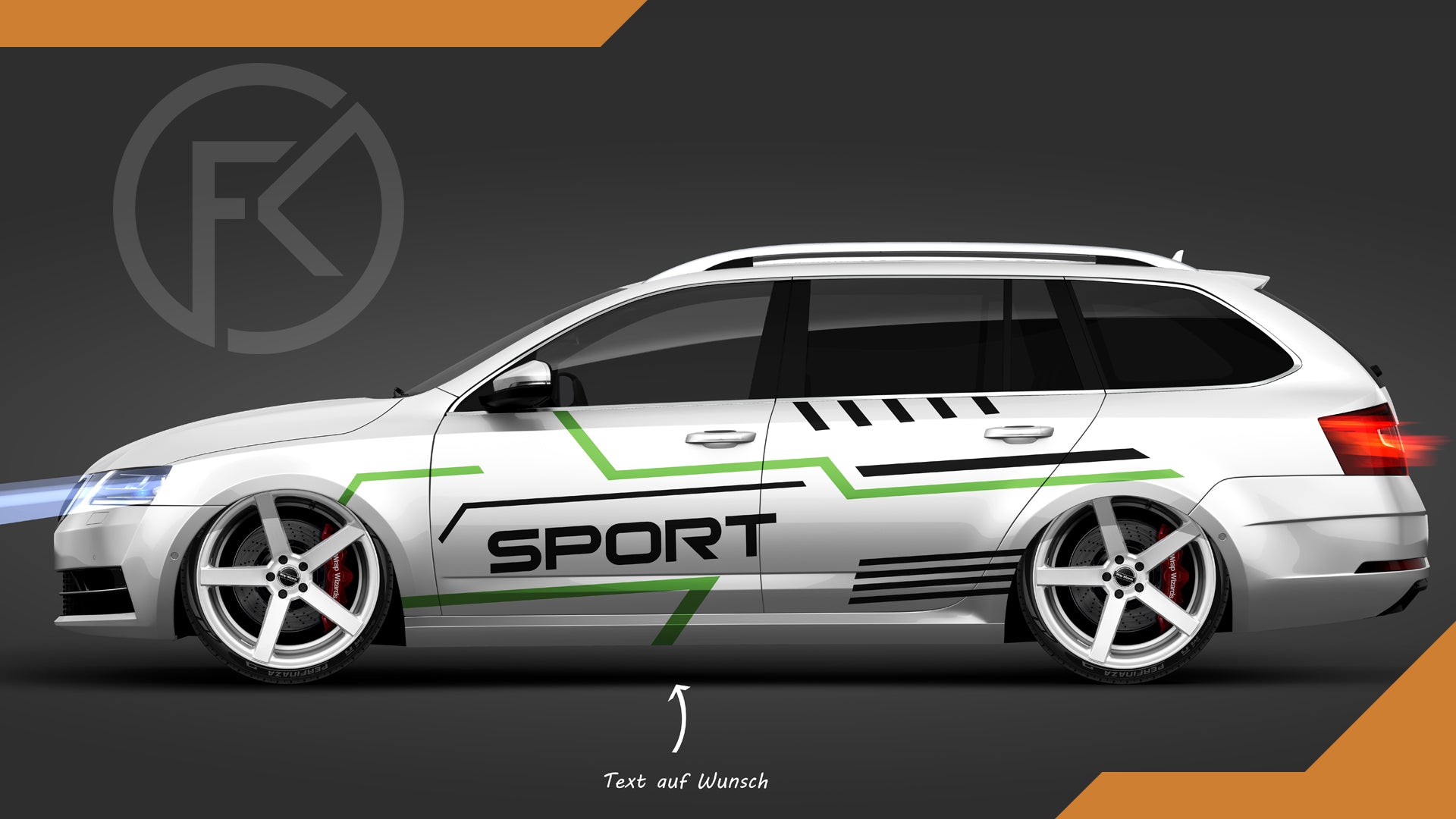 Auto Sport Wrapping Folien Dekor Set Car Styling